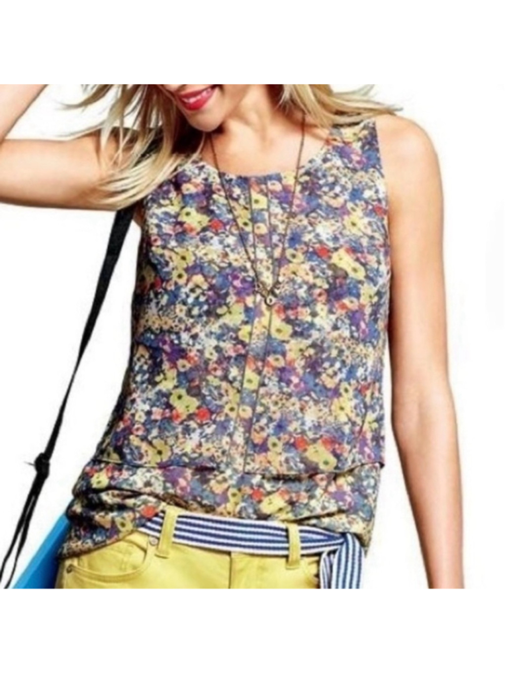 Cabi Positano Layered Tank Top (Style #5041) Size large